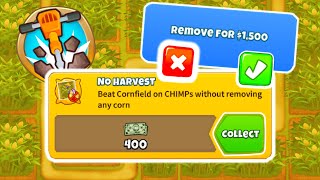 How To Beat Cornfield on CHIMPS Without Removing Corn In BTD6! (No Harvest Achievement)